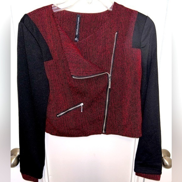 W118 by Walter Baker‎ zippered moto jacket — sz Small - Picture 1 of 7